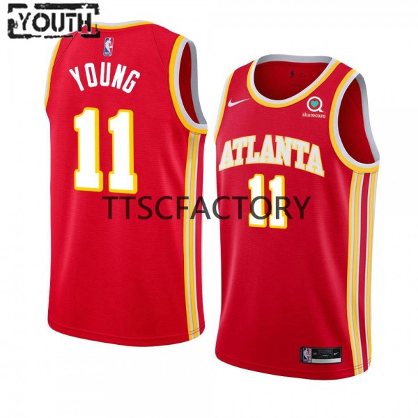 Atlanta Hawks Trikot Trae Young 11 Nike 2022-23 Icon Edition Rot Swingman - Kinder